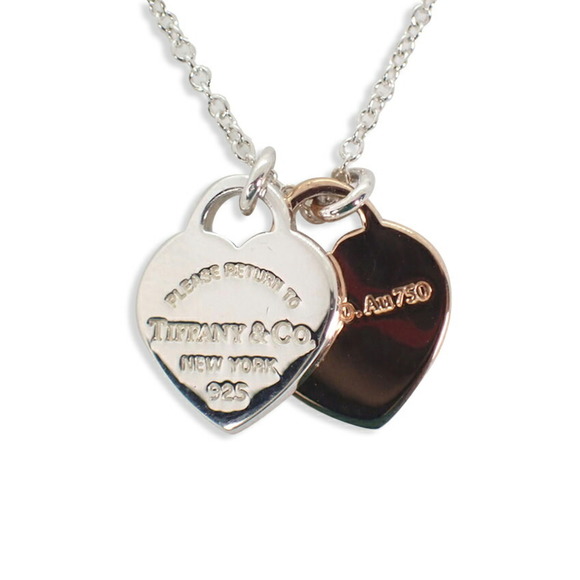 TIFFANY SV925 750RG Return to Heart Pink Pendant Necklace - Picture 1 of 10
